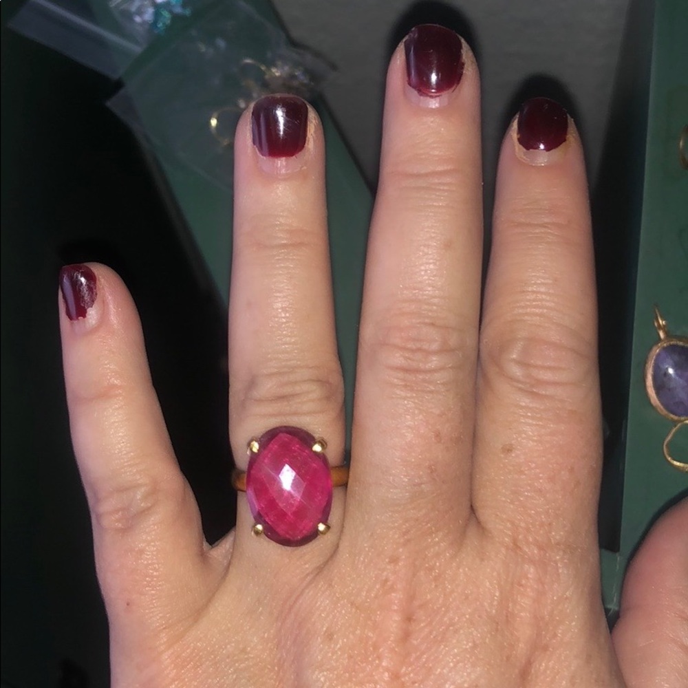 Hot Pink Topaz ring